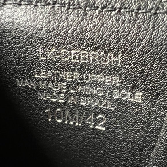 Lucky Brand Womens Debruh Black Leather Heeled Bootie Chunky Ankle Boots size 10 - Picture 16 of 16